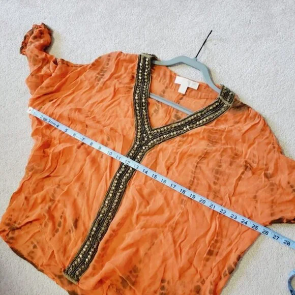 Michael Kors Vintage Y2K Fairy Beaded Boho Avant-garde Fairy Whimsical Top M - Picture 4 of 9